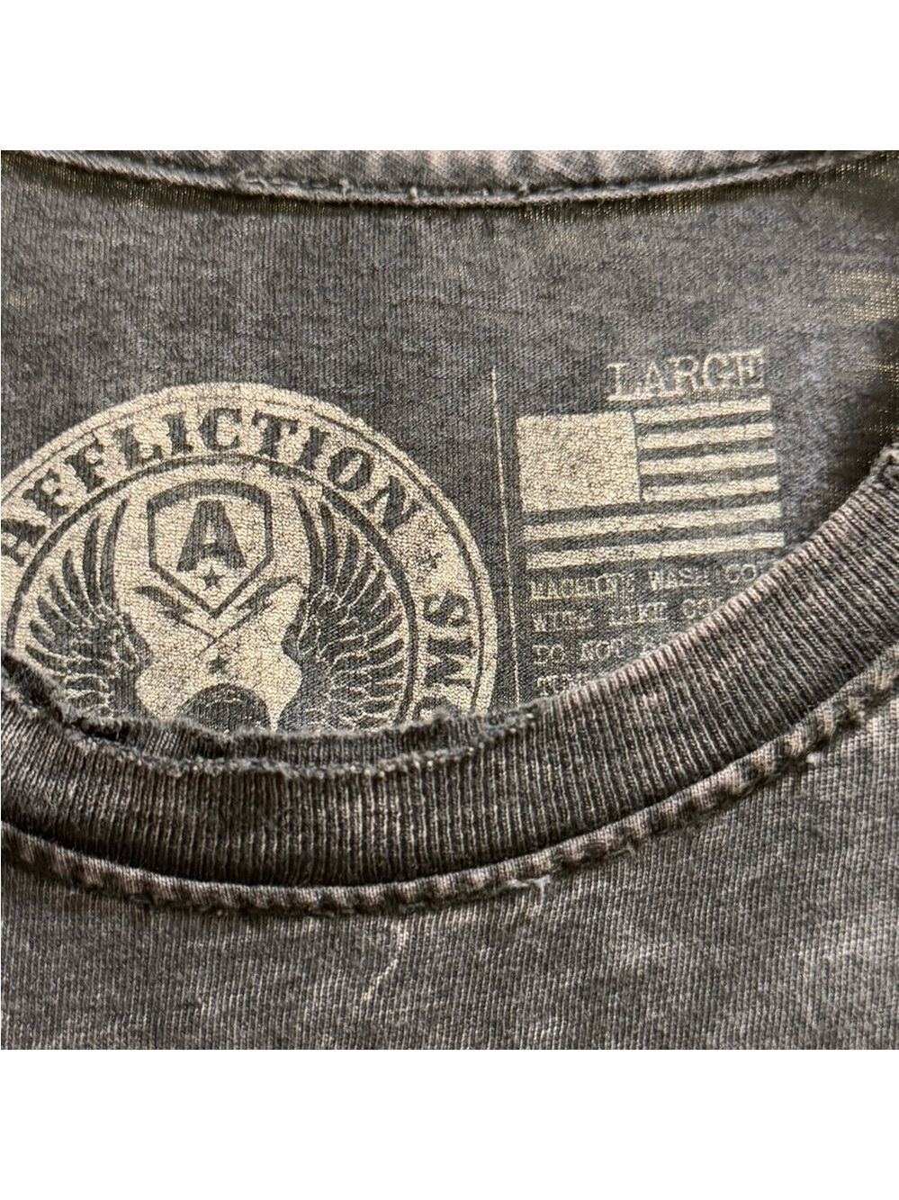Affliction Men's Graphic Tee Voodoo Riders Blue His Size Large - Picture 9 of 10
